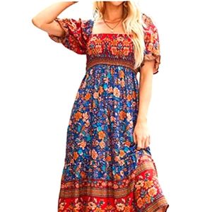 Women's  off the shoulder maxi dress